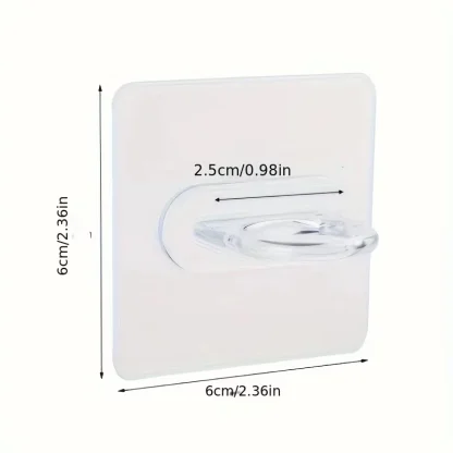 Multifunctional Clear Wall-Mounted Round Hooks - Image 4