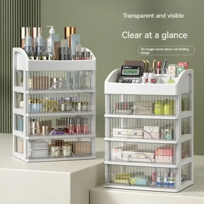 Transparent Multi-Layered Drawer Storage Cabinet - Image 3