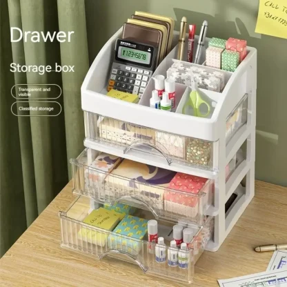 Transparent Multi-Layered Drawer Storage Cabinet - Image 4