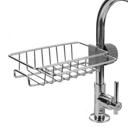 Adjustable Faucet Sponge Holder with Drainer