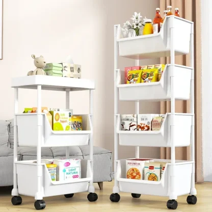 Multifunctional Cart Storage Organizer Rack - Image 3