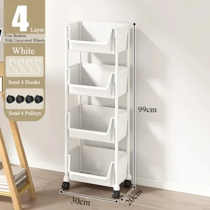 Multifunctional Cart Storage Organizer Rack - Image 6