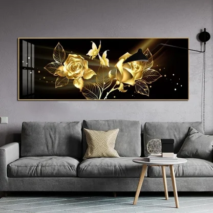 Luxurious Wall Art with Floral Design - Image 2