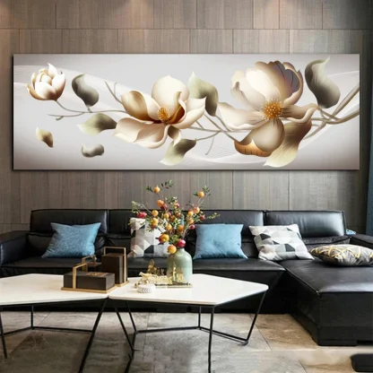 Luxurious Wall Art with Floral Design - Image 3