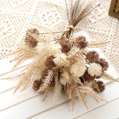 Artificial Prickly Ball Flower for Home Decor - Image 5