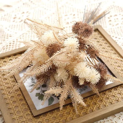 Artificial Prickly Ball Flower for Home Decor - Image 4