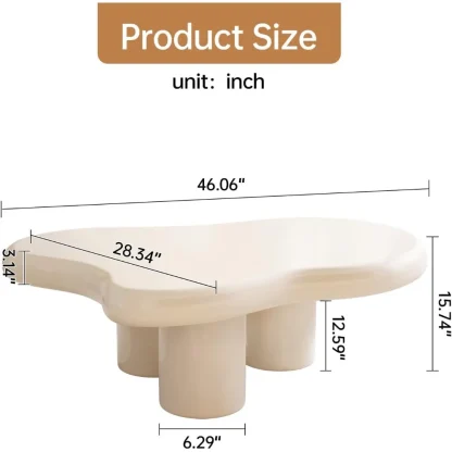 Aesthetic Wavy Edges Center Table - Image 2