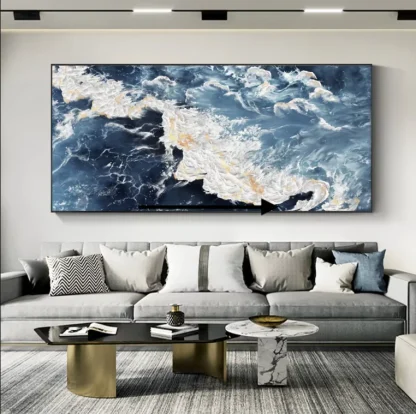 Sea Wave Decorative Wall Painting - Image 12