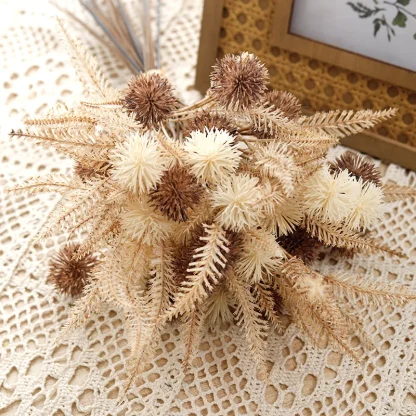 Artificial Prickly Ball Flower for Home Decor - Image 2