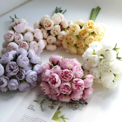 Artificial Flowers Bouquet for Wedding Decor - Image 9