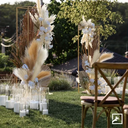 Neutral Color Artificial Pampas Grass - Image 5