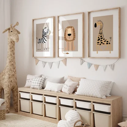 Cute Animated Animals Wall Art - Image 2