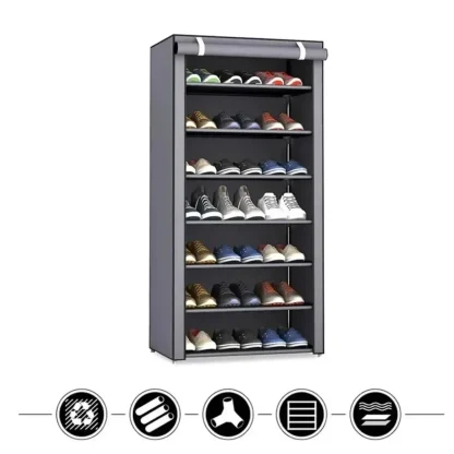 Multilayered Dustproof Shoe Storage Organizer - Image 4