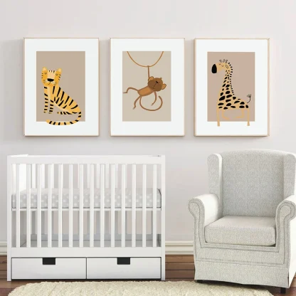 Cute Animated Animals Wall Art - Image 3