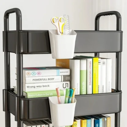 Modern Solid Color Organizer with Wheels - Image 4