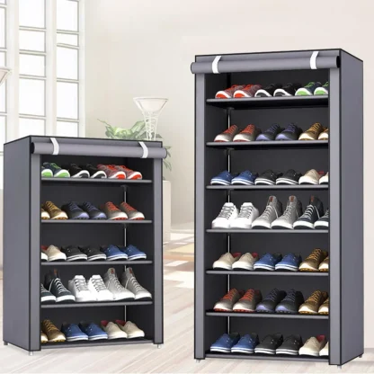 Multilayered Dustproof Shoe Storage Organizer - Image 3